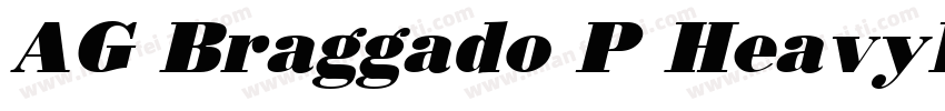 AG Braggado P HeavyItalic字体转换